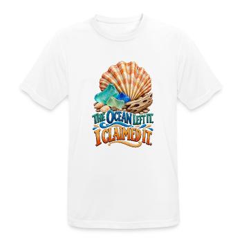 Beachcomber Ocean Treasure Humor - Männer T-Shirt atmungsaktiv - Weiß - Vorne - AI Model Male 185 dark (185cm)