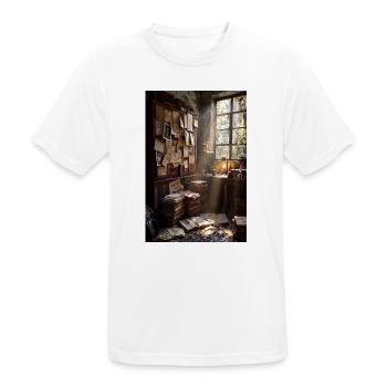 Dusty Archiv-Studie - Männer T-Shirt atmungsaktiv - Weiß - Vorne - AI Model Male 185 dark (185cm)