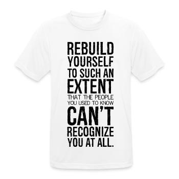 reconstruisez-vous à tel point que les gens - T-shirt respirant Homme - blanc - Devant - AI Model Male 185 dark (185cm)