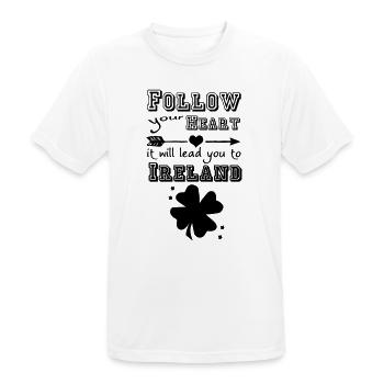 Irlande Heart Irlande Cadeau - T-shirt respirant Homme - blanc - Devant - AI Model Male 185 dark (185cm)