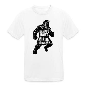 Kämpfe hart siege souverän - Männer T-Shirt atmungsaktiv - Weiß - Vorne - AI Model Male 185 dark (185cm)