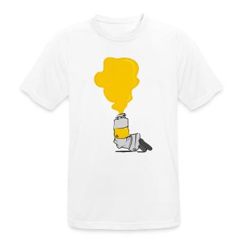 Eine Wolke Gelber Farbe Quilled Aus Der Farbtube - Männer T-Shirt atmungsaktiv - Weiß - Vorne - AI Model Male 185 dark (185cm)