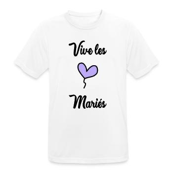 FUTURE MARIEE. EVJF. MARIEE. TEAM. TEAM MARIEE - T-shirt respirant Homme - blanc - Devant - AI Model Male 185 dark (185cm)