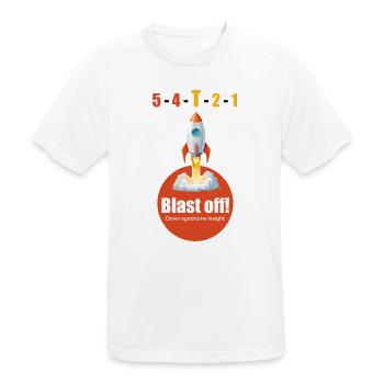 5-4-T-2-1 Abschuss: Down-Syndrom-Einsicht - Männer T-Shirt atmungsaktiv - Weiß - Vorne - AI Model Male 185 dark (185cm)