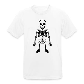 Bande dessinée squelette - T-shirt respirant Homme - blanc - Devant - AI Model Male 185 dark (185cm)