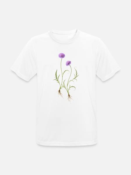 Meadow Flower Nature Illustration - Men's Breathable T-Shirt - white