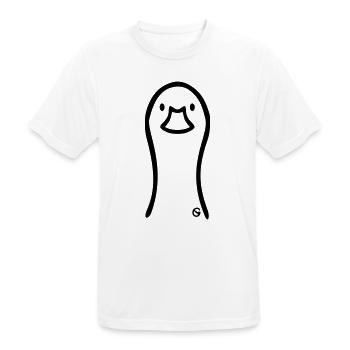 Gans Kopf - Männer T-Shirt atmungsaktiv - Weiß - Vorne - AI Model Male 185 dark (185cm)
