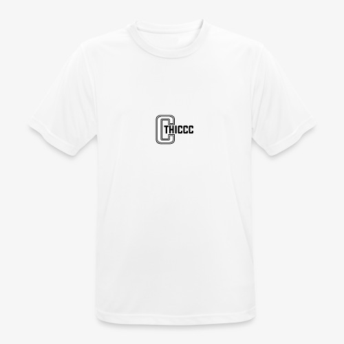 thiccc logo WHITE and BLACK - Men's Breathable T-Shirt