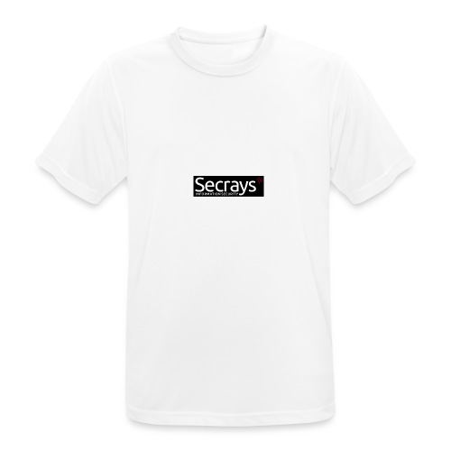 logo valkoinen teksti - miesten tekninen t-paita