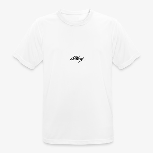 Cal Wardy Signature - White - Black Font - T-Shirt - Men's Breathable T-Shirt
