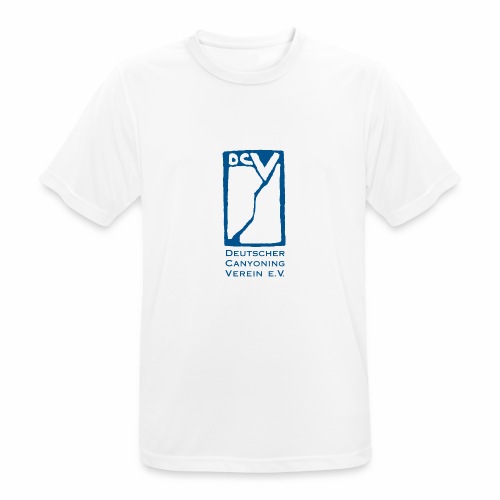 DCV T-Shirt Gründungslogo Blau und Schrift - Männer T-Shirt atmungsaktiv