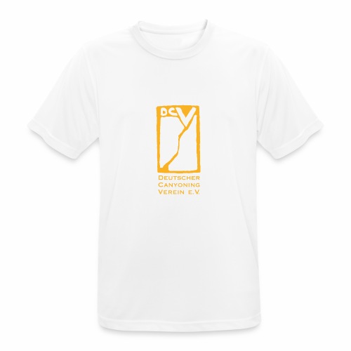DCV T-Shirt Gruendungslogo Goldgelb und Schrift - Männer T-Shirt atmungsaktiv