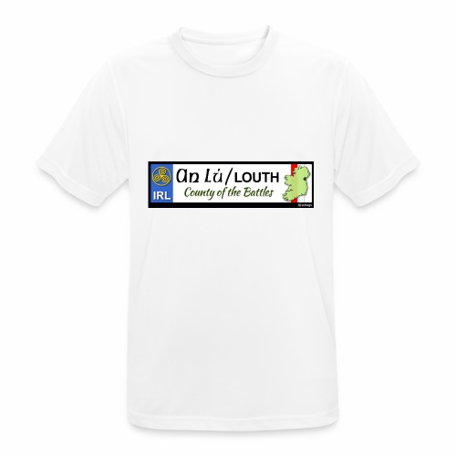 CO. LOUTH, IRELAND: licence plate tag style decal - Men's Breathable T-Shirt