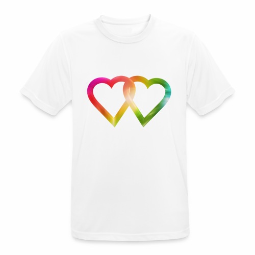 rainbow heart 5 - Men's Breathable T-Shirt