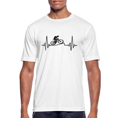 Herzschlag MTB | Herzfrequenz Mountainbike Fahrrad - Männer T-Shirt atmungsaktiv