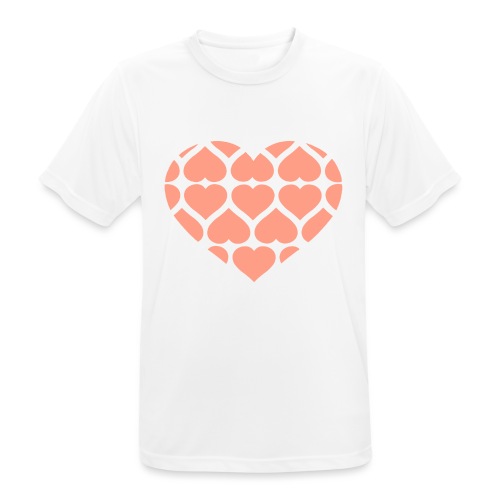 Herz apricot - Männer T-Shirt atmungsaktiv