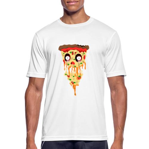 Schockierte Horror Pizza - Männer T-Shirt atmungsaktiv