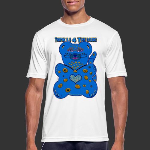 Thank U 4 the music * bear-cat in blue - Men's Breathable T-Shirt