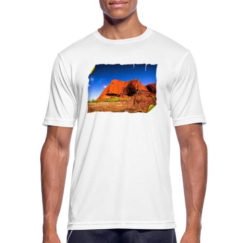 Australien: Roter Felsen auf Schatzkarte - Männer T-Shirt atmungsaktiv