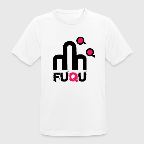 T-shirt FUQU logo colore nero - Maglietta da uomo traspirante