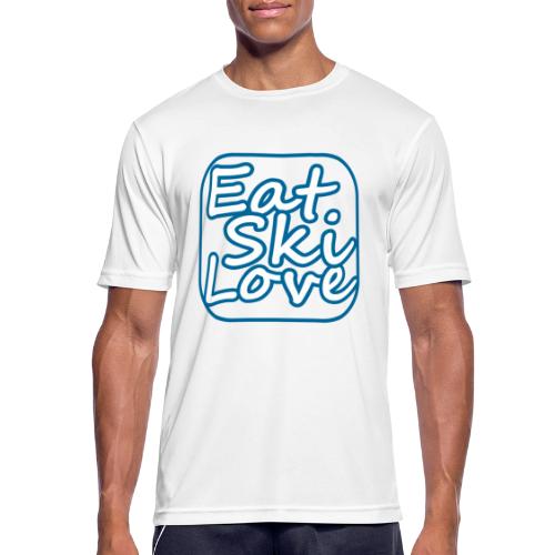 eat ski love - Mannen T-shirt ademend actief