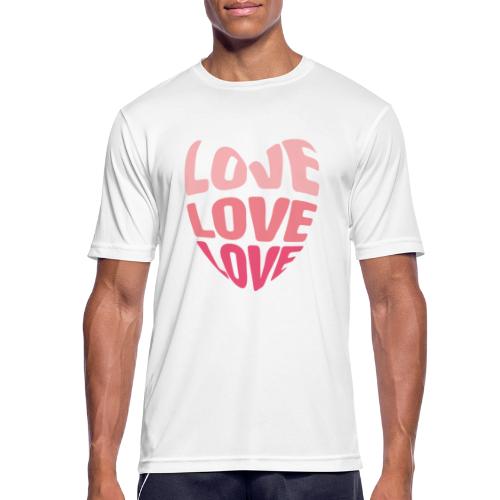 LOVE LOVE LOVE - Männer T-Shirt atmungsaktiv