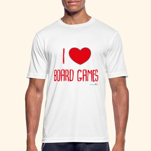 ILoveBoardgamesRed - Andningsaktiv T-shirt herr