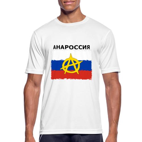 Anarussia Russia Flag (cyrillic) - Männer T-Shirt atmungsaktiv