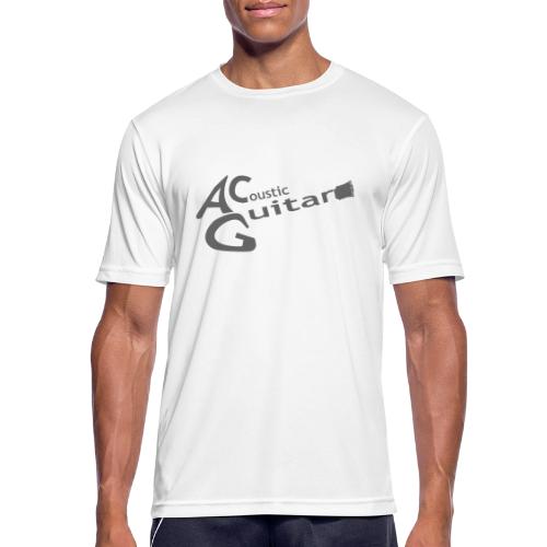 Acoustic Guitar Logo - Gray - Men's Breathable T-Shirt