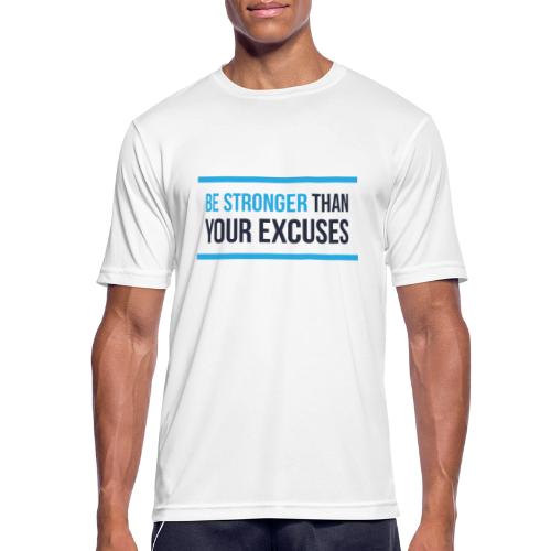Motivation für Sportler - BE STRONGER - schwarz - Männer T-Shirt atmungsaktiv