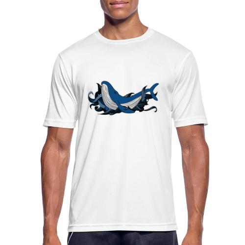 Doodle ink Whale - Maglietta da uomo traspirante