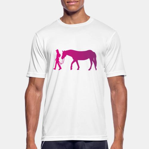 Mädchen führt Pferd, Horsemanship - Männer T-Shirt atmungsaktiv