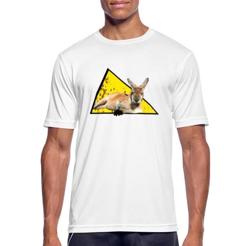 Australien: Cooles Känguru relaxed in einem Schild - Männer T-Shirt atmungsaktiv