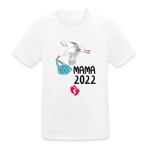 Baby kommt 2022 Storch - Männer T-Shirt atmungsaktiv