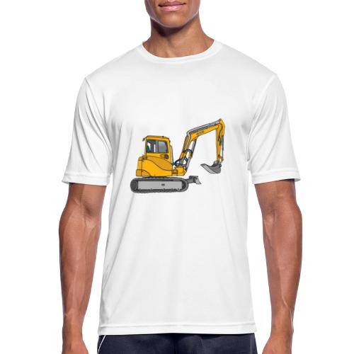 BAGGER, gelbe Baumaschine mit Schaufel und Ketten - Männer T-Shirt atmungsaktiv