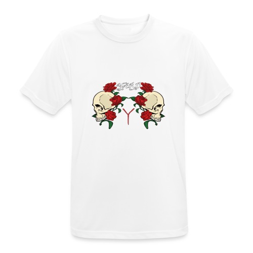 YARD skull and roses - Mannen T-shirt ademend actief