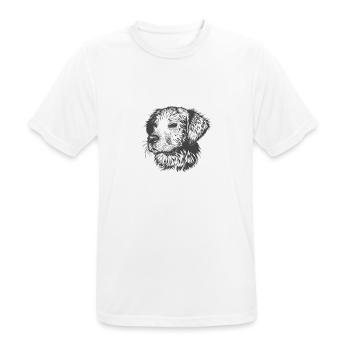 koiran kuva - miesten tekninen t-paita