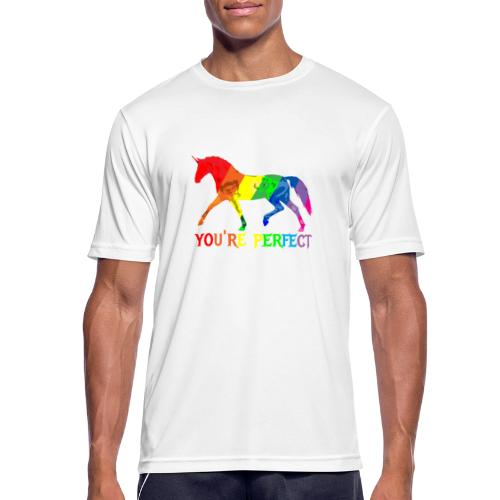 Regenbogen Einhorn - You´re perfect - Männer T-Shirt atmungsaktiv