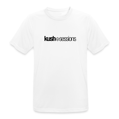 KushSessions (black logo) - Mannen T-shirt ademend actief