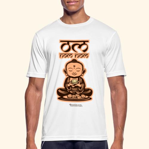 Om Nom Nom Buddha mit Keks - Männer T-Shirt atmungsaktiv