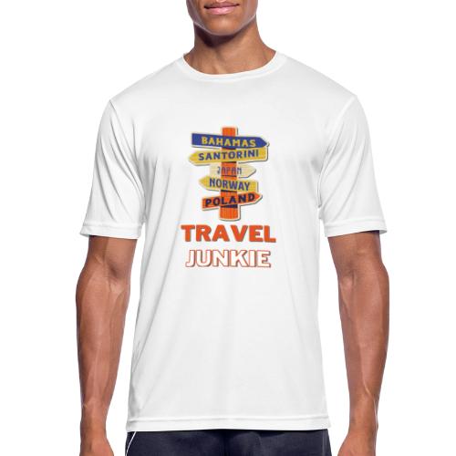 traveljunkie - i like to travel - Männer T-Shirt atmungsaktiv