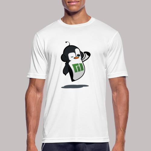Manjaro Mascot wink hello left - Men's Breathable T-Shirt