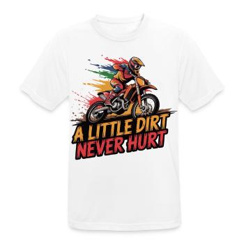 Motocross-Abenteuer beginnt Dreck gehört dazu - Männer T-Shirt atmungsaktiv - Weiß - Vorne - AI Model Male 185 dark (185cm)