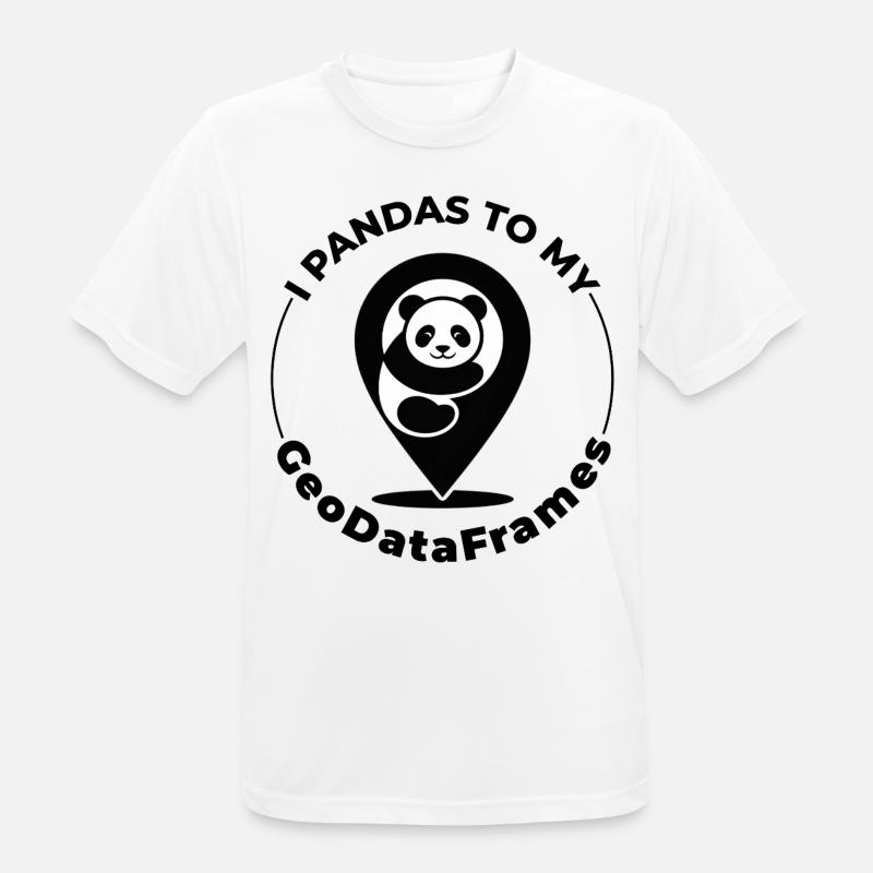 GeoDataFrames Pandas GIS Python Programming - Men's Breathable T-Shirt - white
