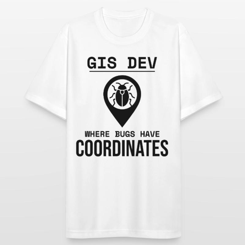 GIS Dev Debugging Coordinates Geospatial Bug Men's Breathable T-Shirt