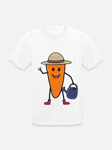 Karotten Gärtner Möhre gärtnern Garten Gießkanne - Männer T-Shirt atmungsaktiv - Weiß