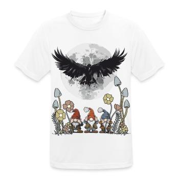 Moon Raven Fantasy Fairy Tale Character Troll Fable Child - Men's Breathable T-Shirt - white - Front - AI Model Male 185 dark (185cm)