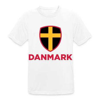 Nationalflagge von Dänemark - Männer T-Shirt atmungsaktiv - Weiß - Vorne - AI Model Male 185 dark (185cm)