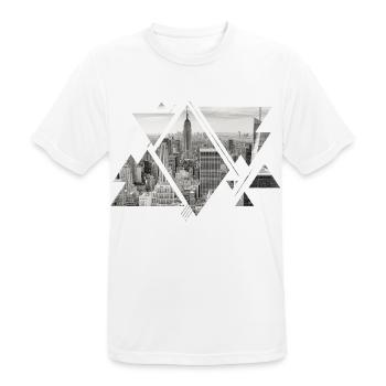 New York City NYC USA America Skyline City - Men's Breathable T-Shirt - white - Front - AI Model Male 185 dark (185cm)