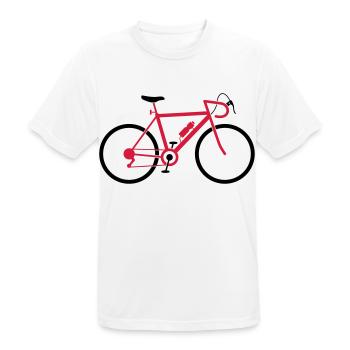 Un vélo de route rapide - T-shirt respirant Homme - blanc - Devant - AI Model Male 185 dark (185cm)